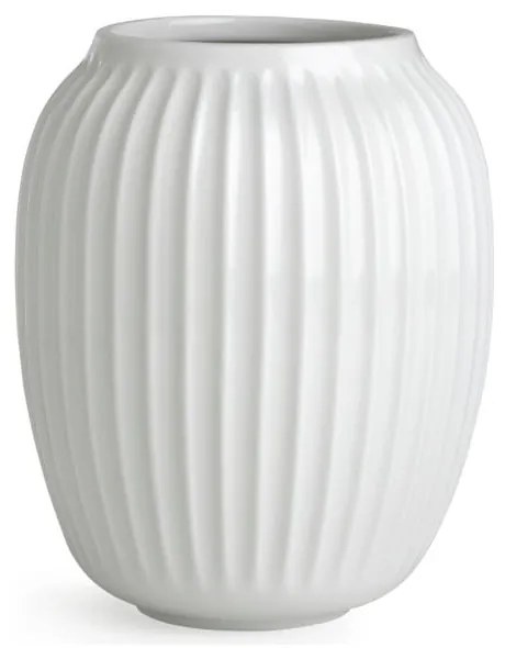 Biały kamionkowy wazon Kähler Design Hammershoi, wys. 20 cm