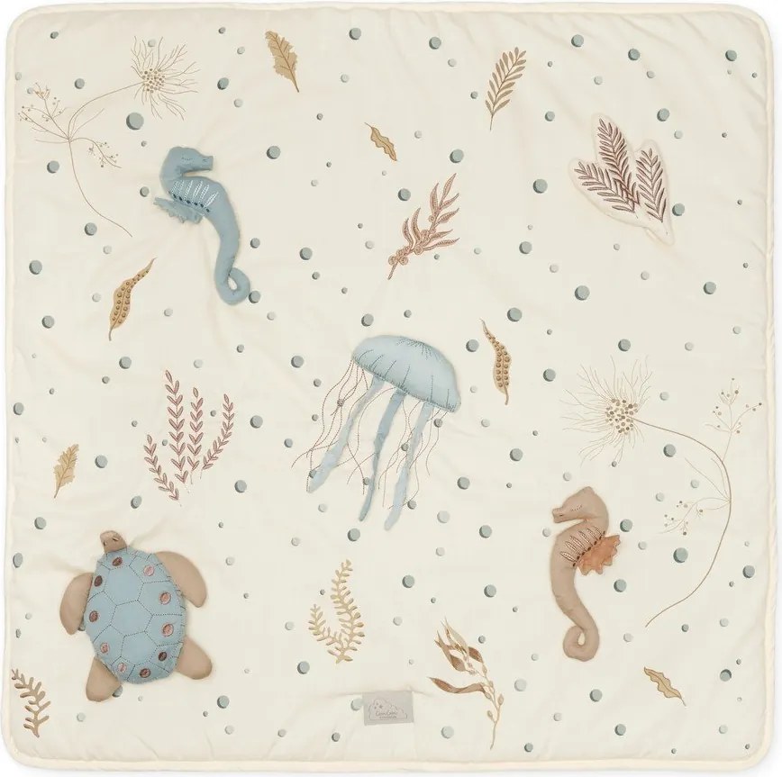 Jasnożółta mata do zabawy dla dzieci 80x80 cm Sea Garden – Cam Cam Copenhagen