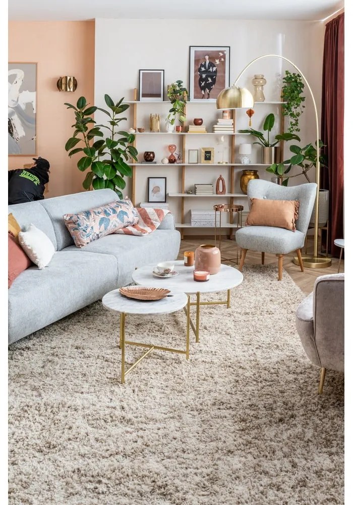 Kremowy dywan Think Rugs Vista, ø 133 cm