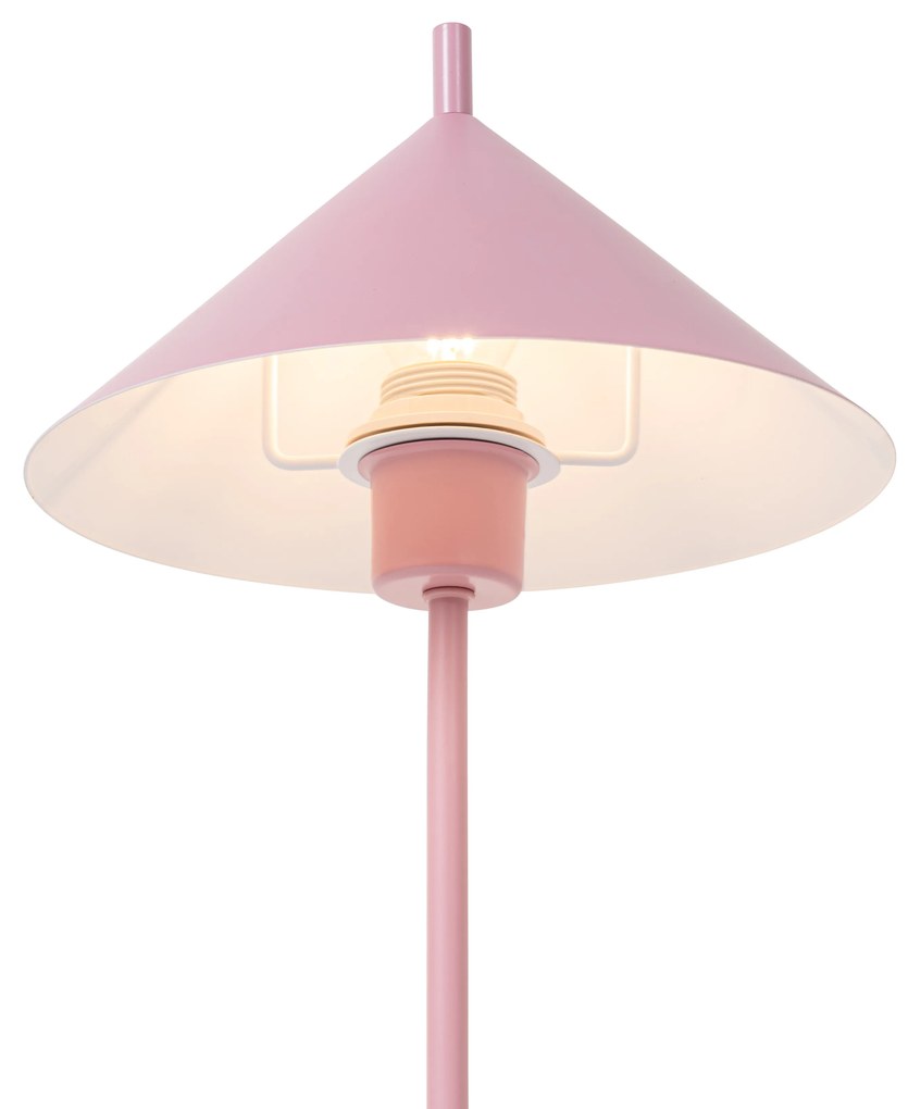 Designerska lampa stołowa różowa - TriangoloDesignerski Oswietlenie wewnetrzne