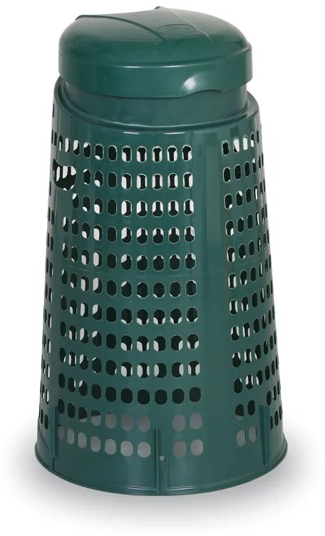 Plastikowy kosz na worki na odpady 120 l, zielony
