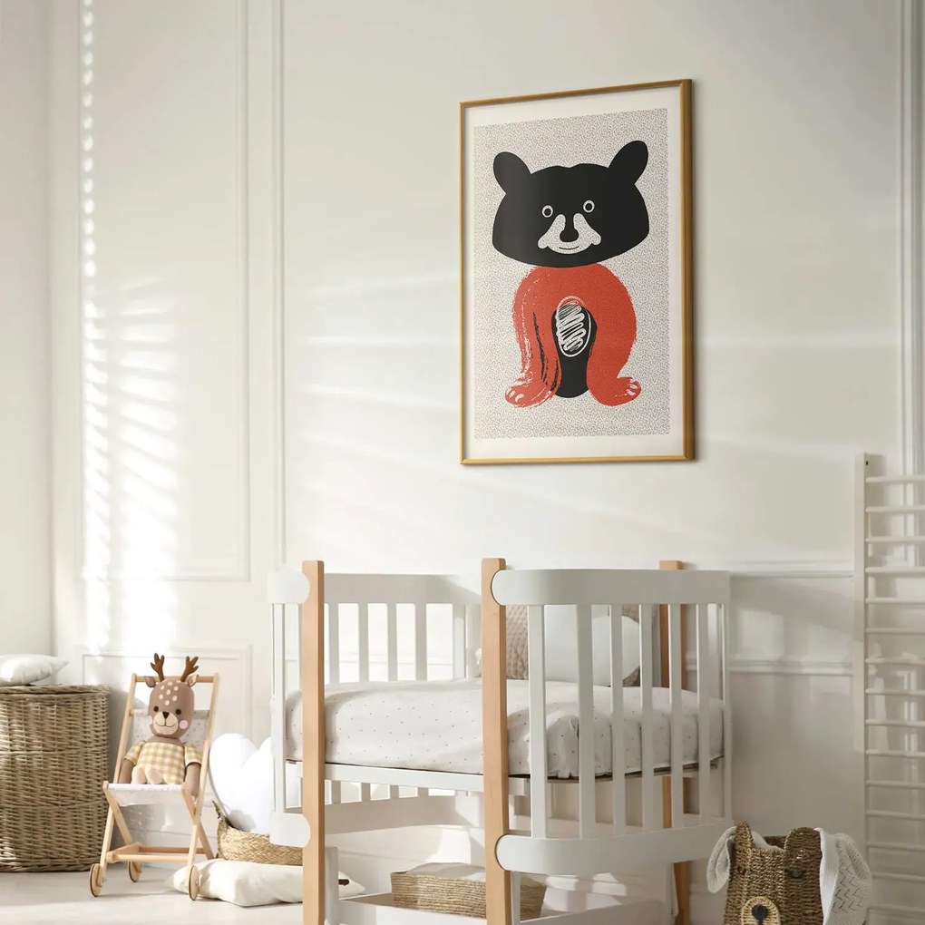 Plakat Sympatyczny szop 60x90 cm z ramą złotą z marginesem ARTGEIST B