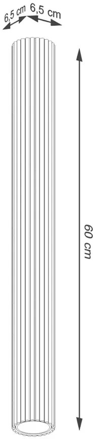 Ryflowana lampa wisząca beżowa 60cm - D295-Melson