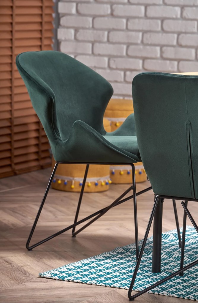 Designerskie krzesło z siedziskiem typu uszak K458