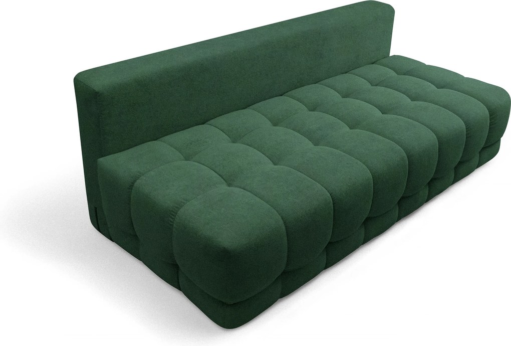 Kanapa Tuko rozkładana z pojemnikiem - zielona dzianina Freya 210-09