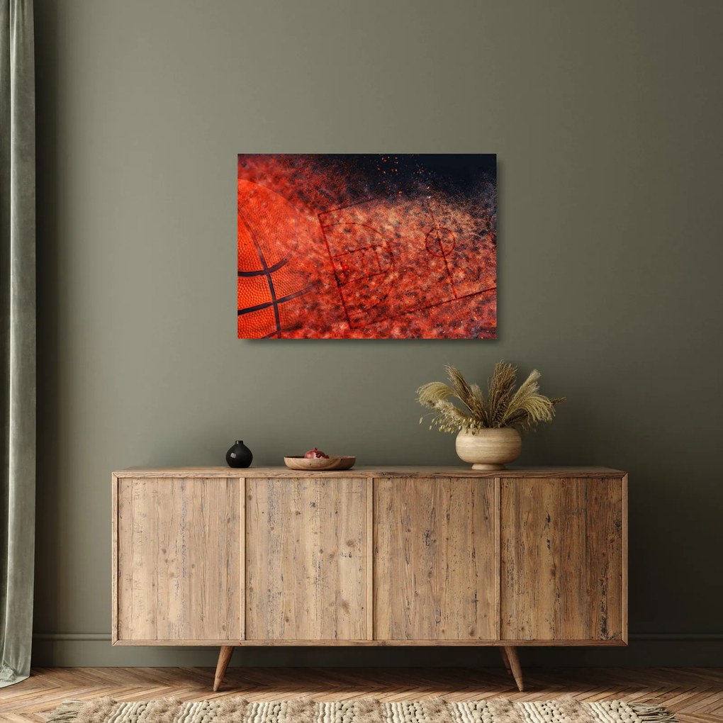 Obraz na szkle - Piłka do koszykówki (70x50 cm)