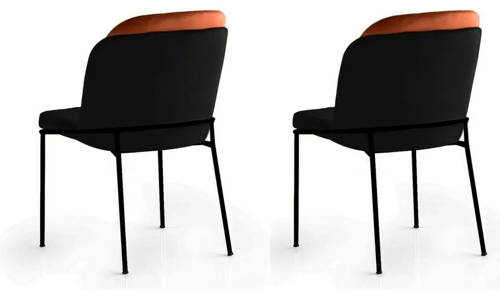 Zestaw krzeseł do jadalni Dore Tile Red and Black, 2 szt.