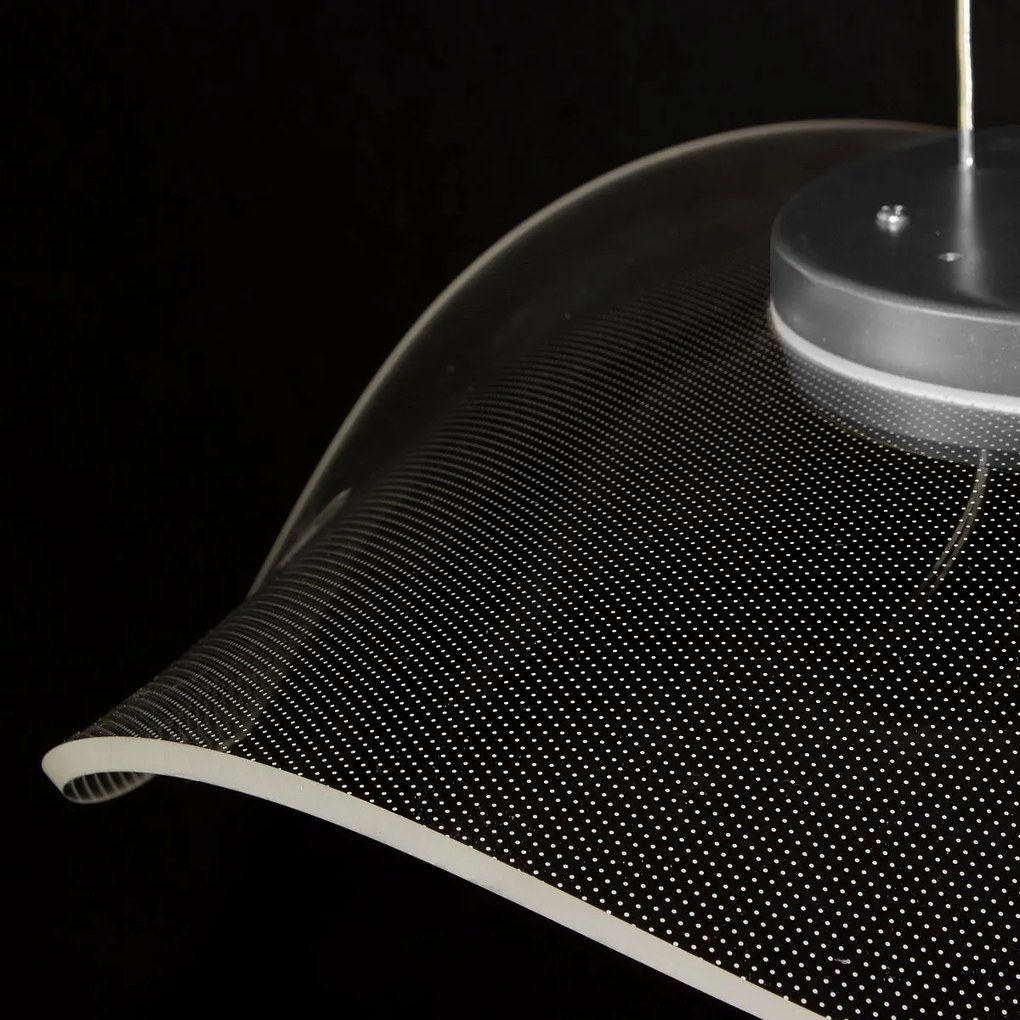 Akrylowa lampa wisząca z transparentnym kloszem Velo No.1