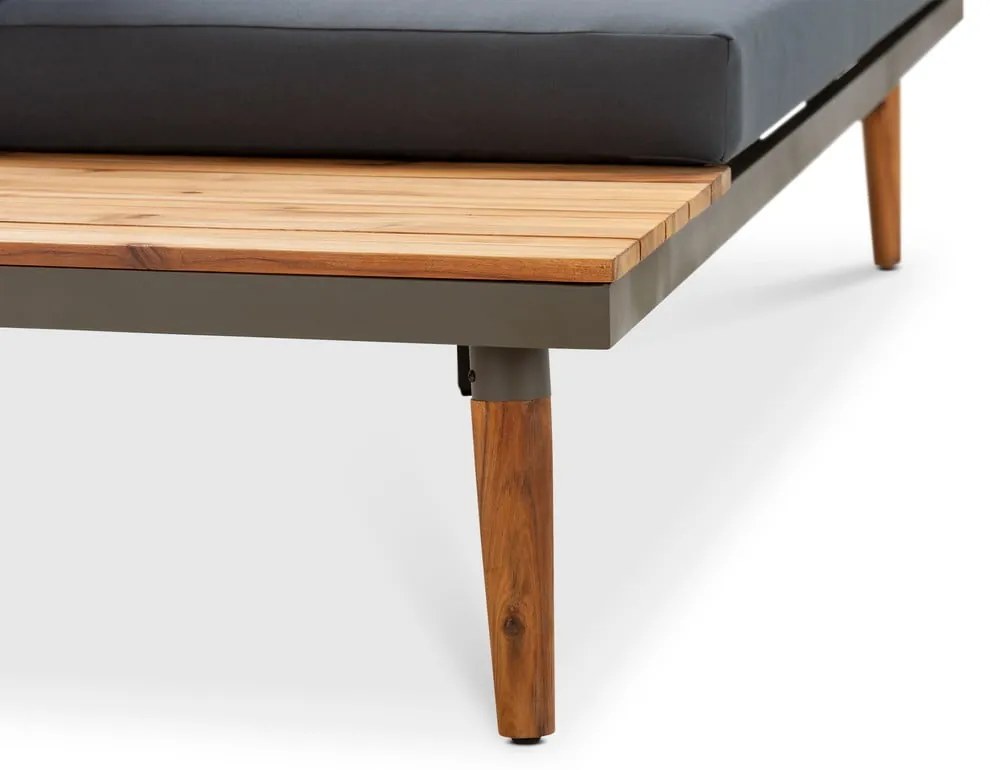 Szara sofa ogrodowa z konstrukcją z drewna akacji Bonami Selection Lustio