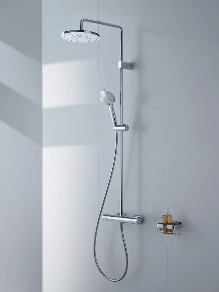 System prysznicowy Duravit z termostatem3 rodzaje strumienia i funkcja MinusFlow