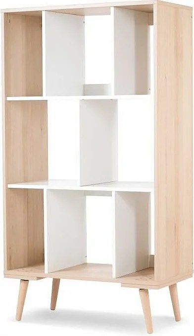 Regał SOFIE biały/buk