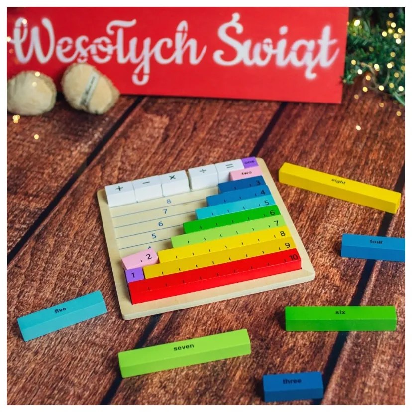 Tooky toy drewniana tablica matematyczna nauka liczenia liczydło