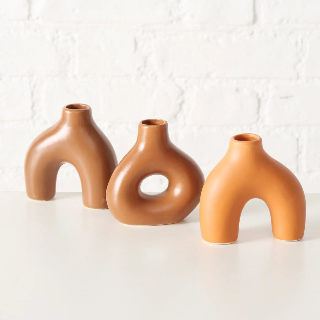 Zastaw wazonów METTY, 10 cm, ręcznie wykonane, 3 szt.