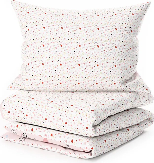 PrzytulneMieszkanie.pl PrzytulneMieszkanie.pl Pościel z kory do łóżeczka Renforcé LOVITA różowa Rozmiar pościeli: 45 x 65 cm | 90 x 140 cm