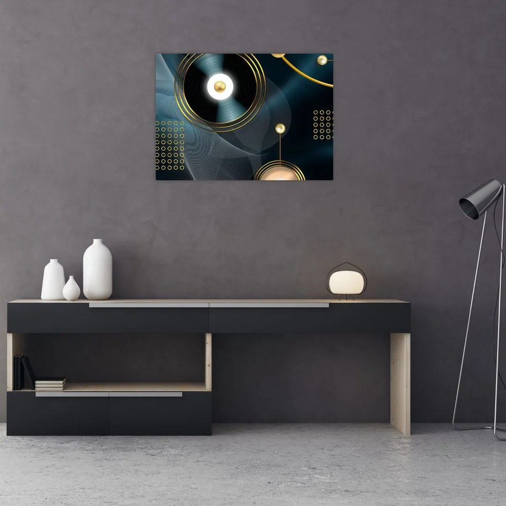 Obraz - Złote kółka (70x50 cm)