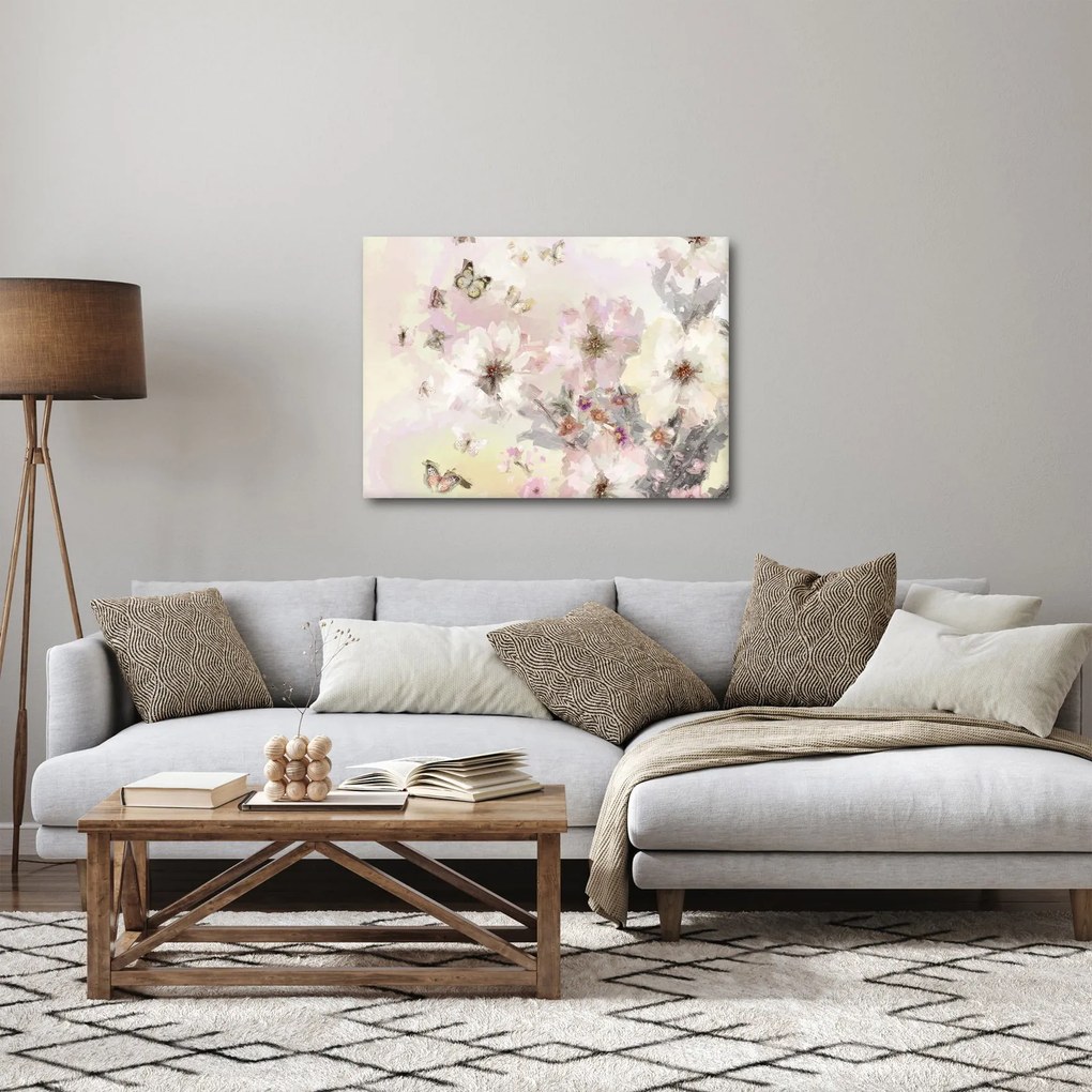 Obraz - Kwiaty malarstwo (70x50 cm)