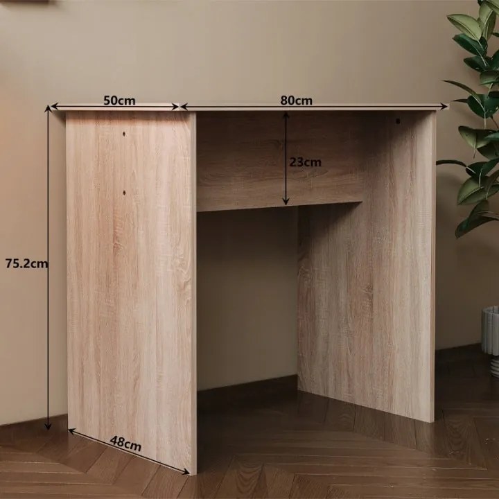 Biurko Komputerowe Dąb Sonoma 80 cm – Skandynawskie Loft do Biura