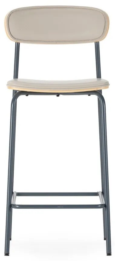 Beżowe tapicerowane hokery zestaw 2 szt. (wysokość siedziska 65,5 cm) Saula – Marckeric