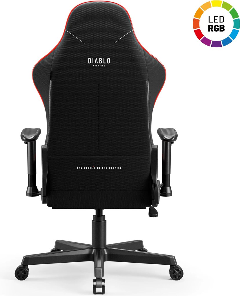 Fotel gamingowy LED RGB czarny Diablo X-Starter