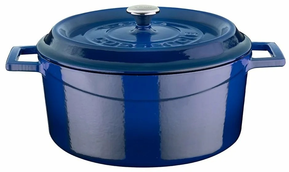 LAVA Metal Garnek żeliwny średnica 24 cm,niebieski, 4,5 l