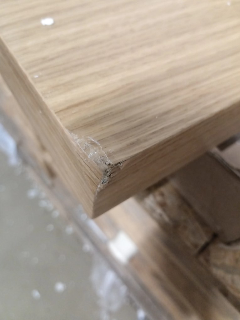 PROMOCJA Czarny stół jadalniany z blatem w dekorze dębu PURO 60x60 II. klasa jakości