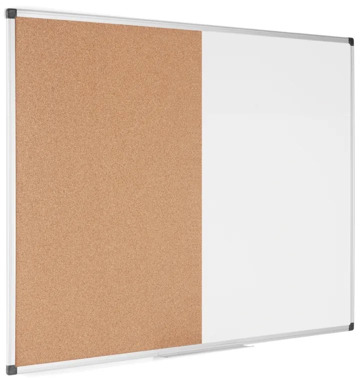 Magnetyczna tablica do pisania i tablica korkowa, połączone, 1200 x 900 mm