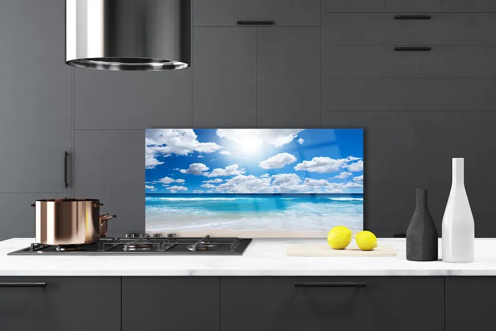 Panel nad blat kuchenny Nadmorskie Niebo O Zmierzchu