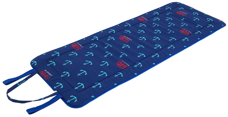 Leżak plażowy w rolce KOTWICZKI 148x52 cm, niebieski