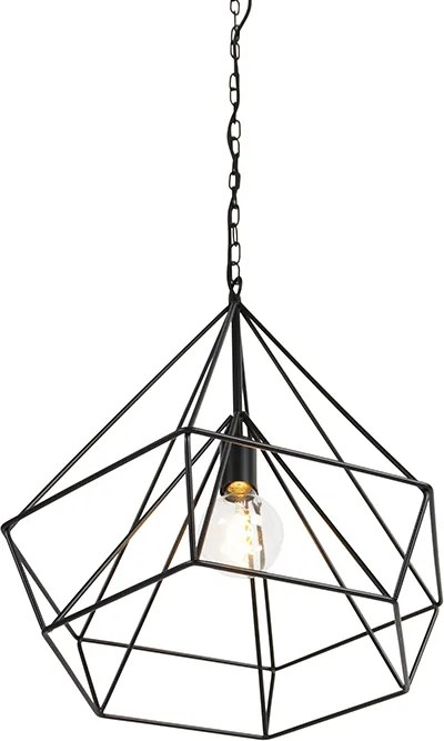 Skandynawska lampa wisząca czarna - Karkass