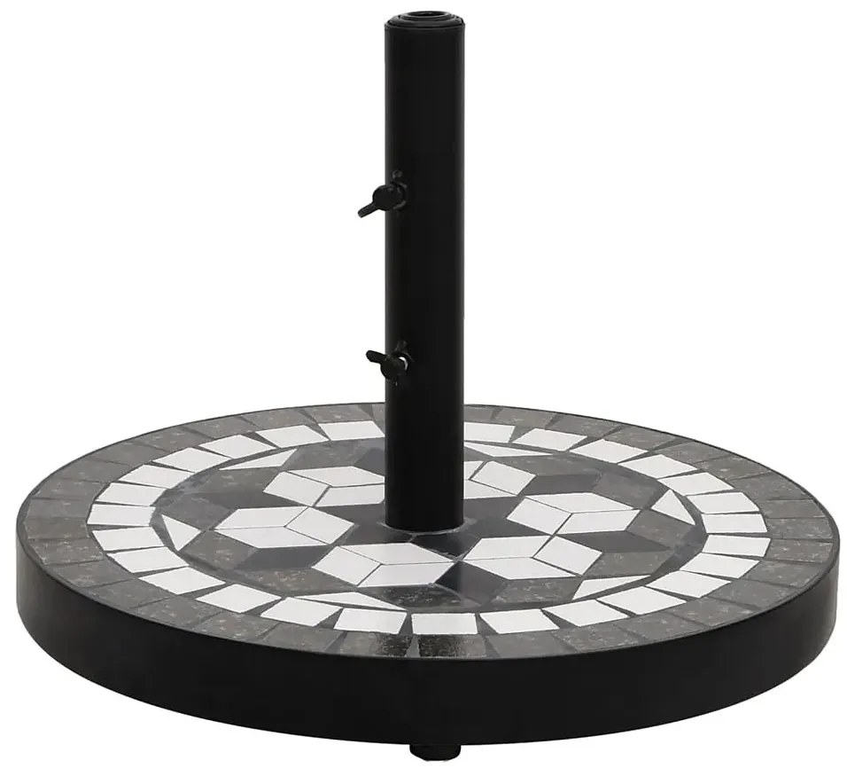Okrągła podstawa pod parasol ogrodowy terakota + czarny H1-F12