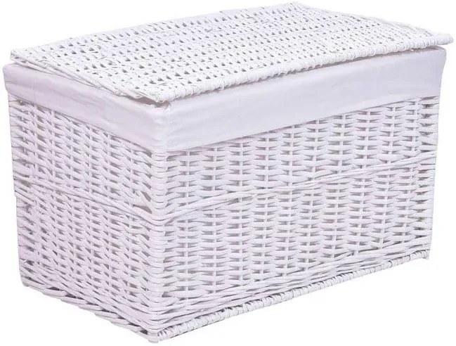 Wiklinowy Kufer Biały Na Zabawki G8-R34