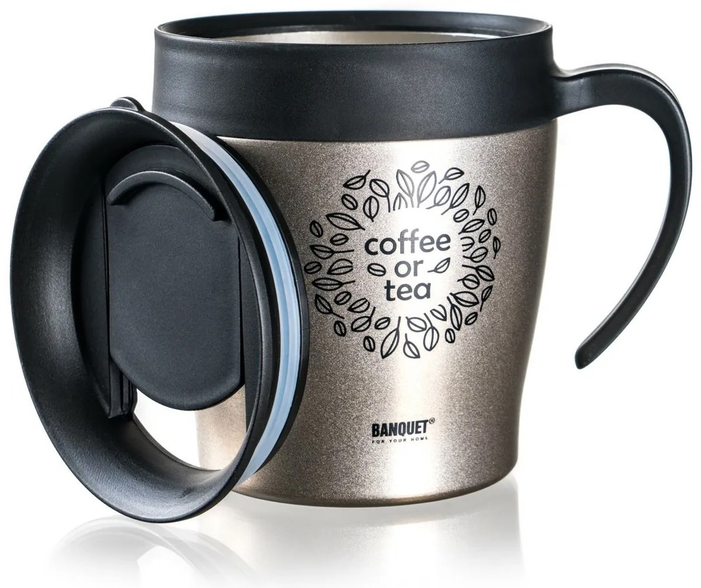 Banquet Kubek termiczny podróżny TAZZA 330 ml,beżowy