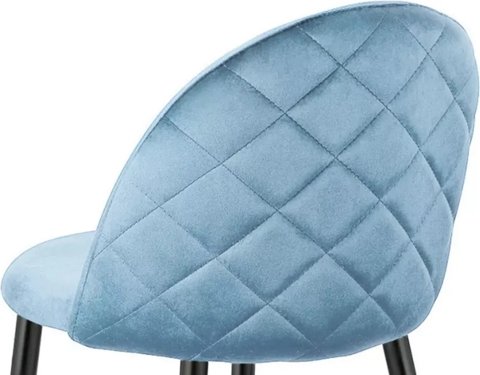 Nowoczesny hoker w stylu glamour z tapicerowanym siedziskiem i metalową podstawą dostępny w 11 kolorach