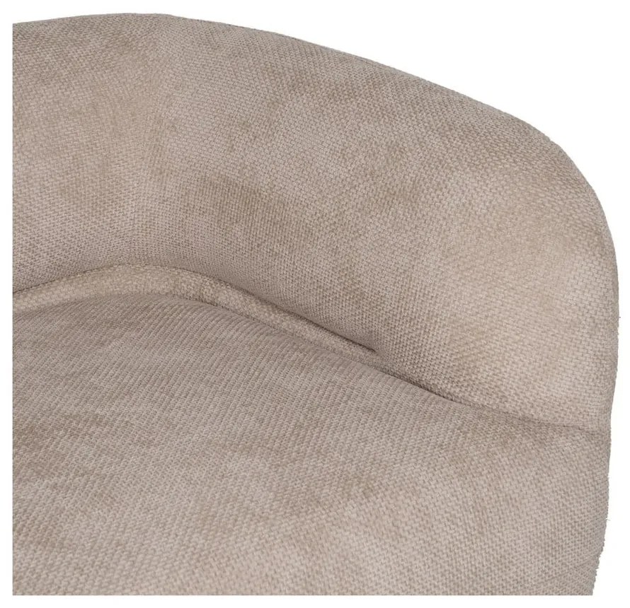 Beżowa sofa z tkaniny szenilowej prawostronna 151 cm Minimal – Ixia