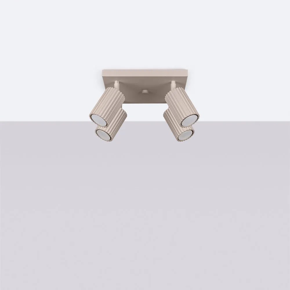 Szarobrązowa metalowa lampa punktowa ø 6,5 cm Gleam – Sollux