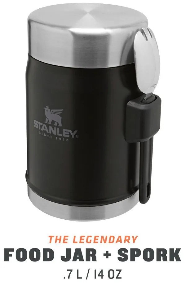Czarny termos na jedzenie ze stali nierdzewnej 400 ml Legendary Classic Black – Stanley