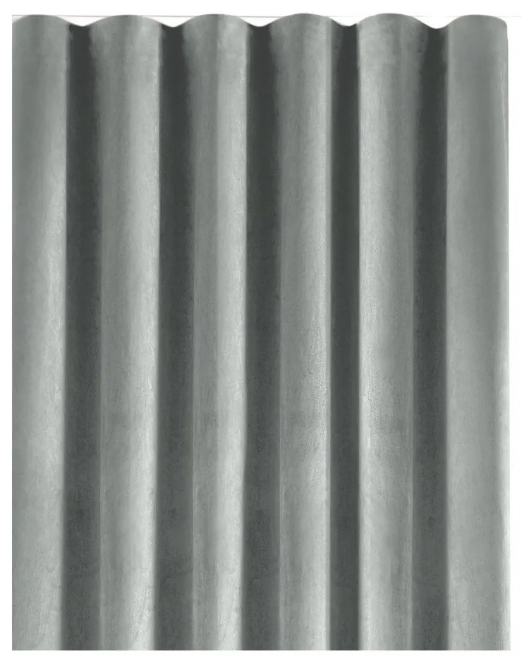 Szara aksamitna zasłona częściowo zaciemniająca (dimout) 265x225 cm Velto – Filumi
