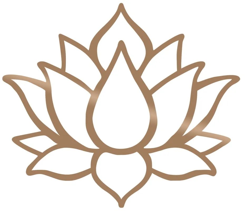 Dekoracja ścienna w kolorze złota Wallity Lotus