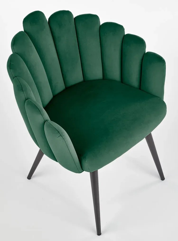 Zielone welwetowe krzesło glamour Avalon 7X