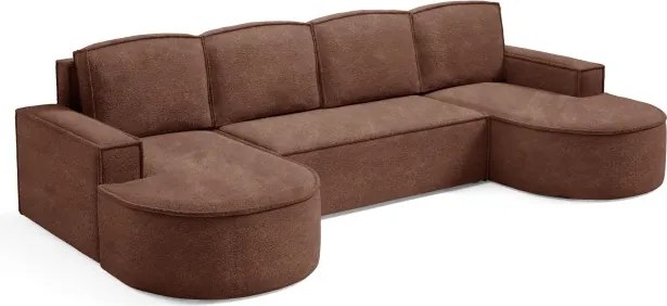 Narożnik MOLLY XL wolnostojący układ U z funkcją spania w tkaninie Abriamo 12 DomoHome