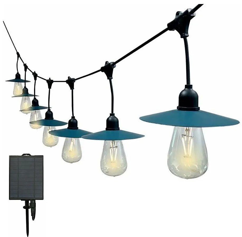 LED Łańcuch solarny 15xLED/0,2W/3,7V 15,6 m 3000K IP44 2400 mAh