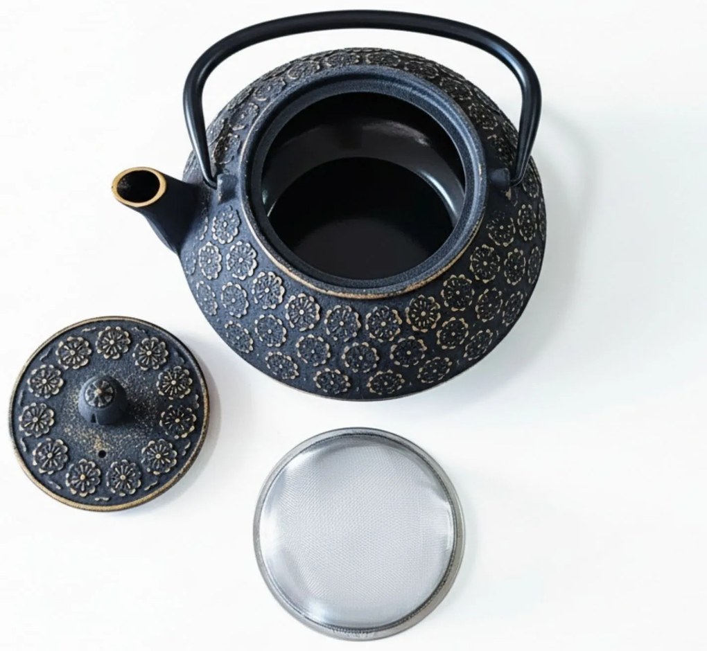 Czajnik żeliwny z zaparzaczem KUMO, 1000 ml