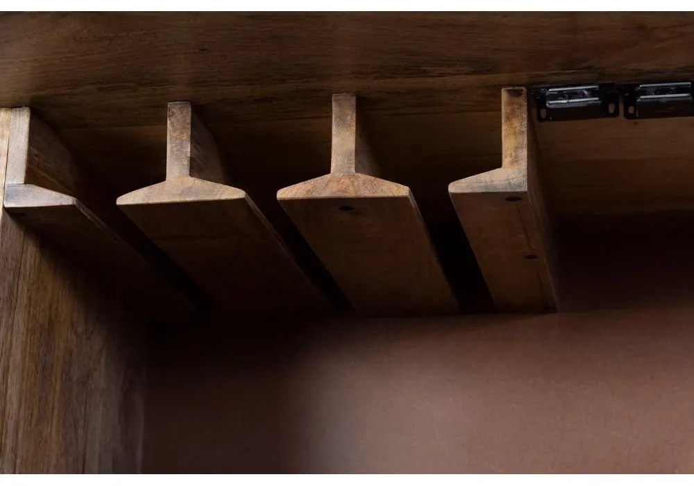 Szafka na wino z litego drewna mango liczba butelek 12, 74x122x46 cm Bombay – Interia Home & Living