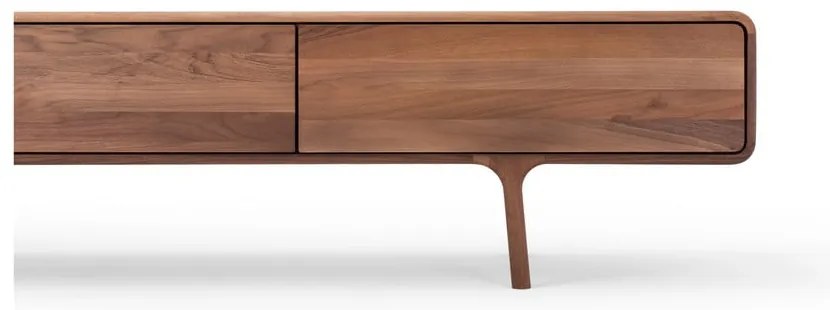 Brązowa szafka pod TV z litego drewna orzechowego 220x45x45 cm Fawn – Gazzda