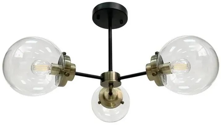 Potrójna lampa sufitowa ze szklanymi kloszami - V133-Ryuk