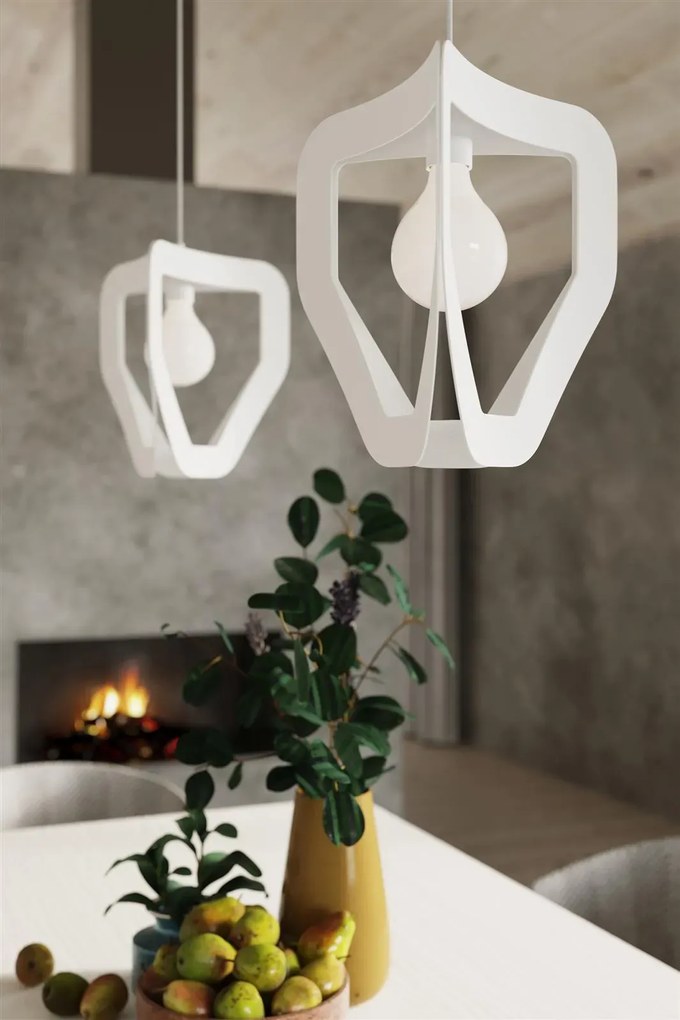 Lampa wisząca TRES biała SOLLUX  LIGHTING