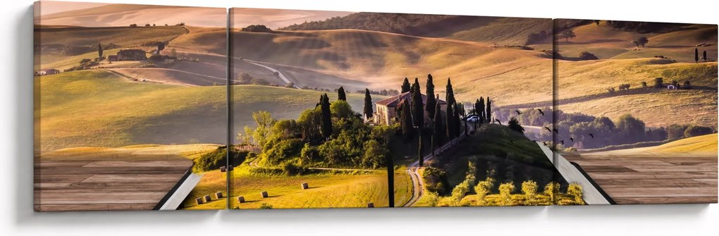 Obraz krajobrazu w książce (170x50 cm)