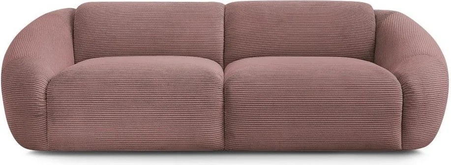 Różowa sztruksowa sofa 250 cm Tina – Bobochic Paris