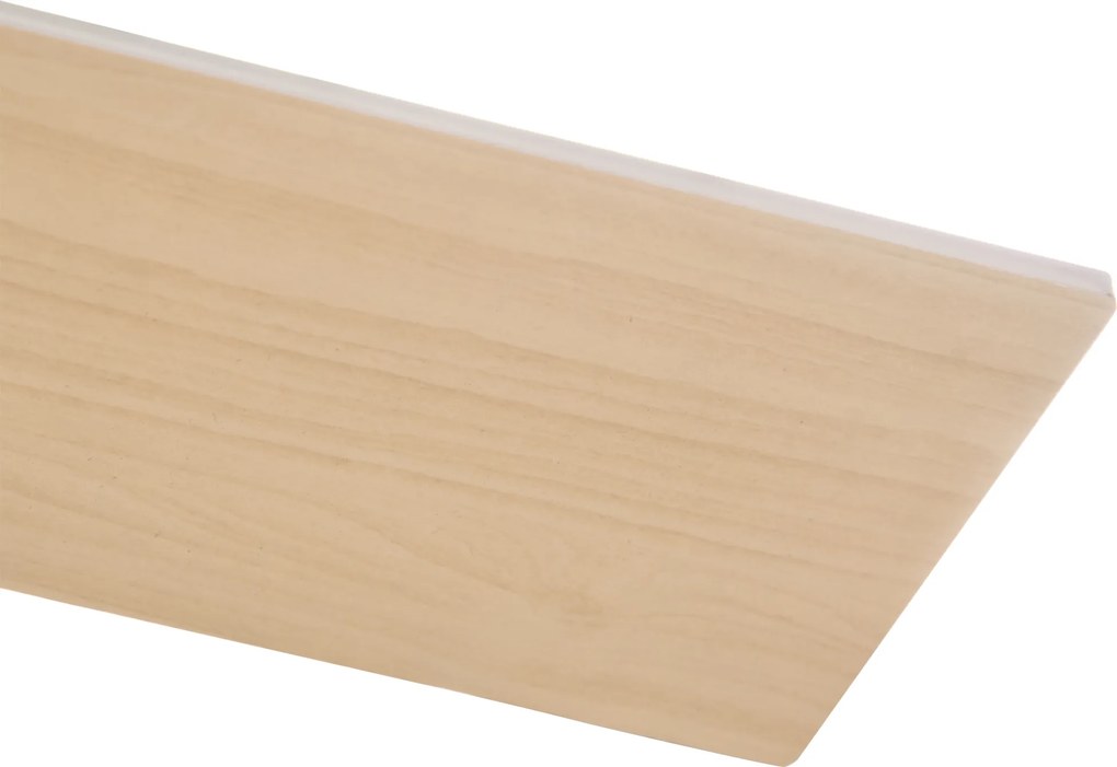 HOMCOM Wentylator sufitowy z oświetleniem LED, 2 w 1, z timerem, pilot zdalnego sterowania, lampa sufitowa z wentylatorem, Biały+Naturalne drewno