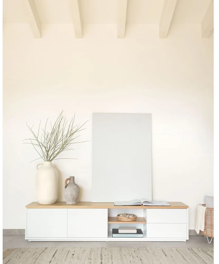 Biała szafka pod TV 200x44 cm Abilen – Kave Home